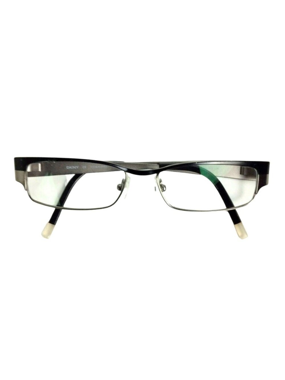 DKNY Eyeglasses Frames DY5553 Black Silver Rectangular 50 15 135 Lightweight